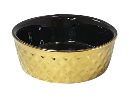 Keramická miska NOBBY Gold černá se zlatým dekorem 15x6cm (500ml)