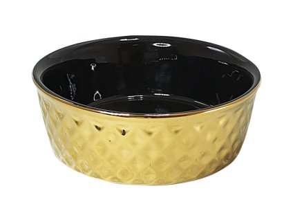Keramická miska NOBBY Gold černá se zlatým dekorem 20x7cm (1l)