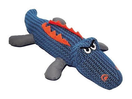 Hračka NOBBY nylon - krokodýl s reflexními prvky 37cm