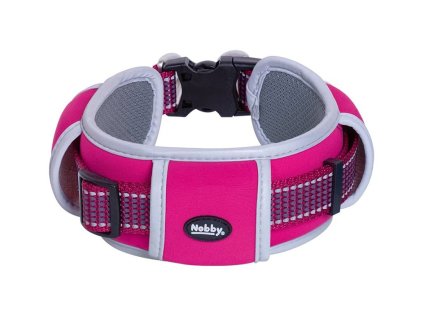 Obojek NOBBY Kalea Extra široký (M-L) růžový 2,5x45-75cm