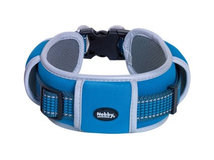 Obojek NOBBY Kalea Extra široký (L-XL) modrý 3,2x50-85cm