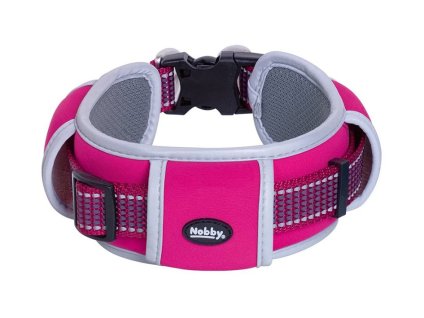 Obojek NOBBY Kalea Extra široký (L-XL) růžový 3,2x50-85cm