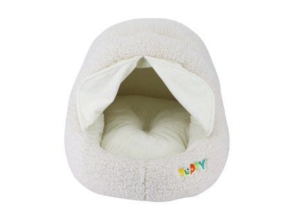 Iglú NOBBY Puppy plyšové bílé 45x45x35cm