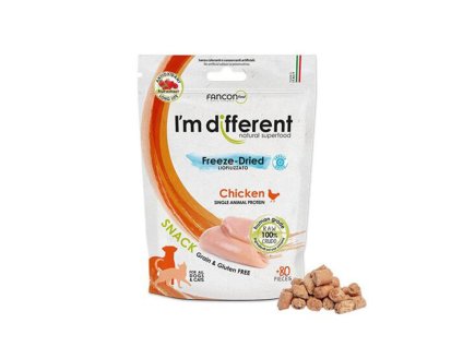 I´M DIFFERENT Snack kuře - mrazem sušený pamlsek 40g