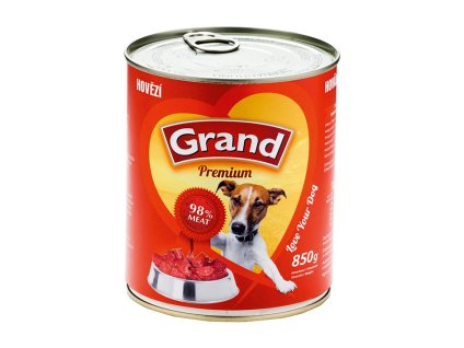 Konzerva GRAND Premium Hovězí 850g (DOPRODEJ)