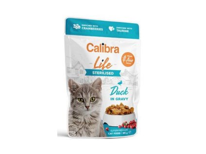 Kapsička CALIBRA Cat Life Sterilised Duck in Gravy 85g