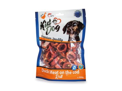 KIDDOG kachní masíčko na tresčí rolce 250g