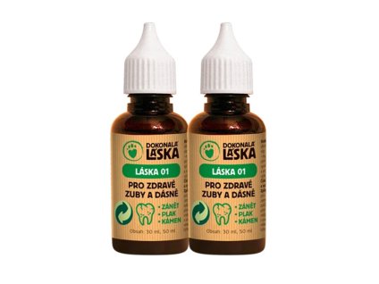 DOKONALÁ LÁSKA 01 pro zdravé zuby a dásně psů 100ml