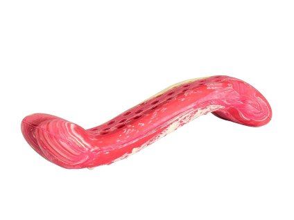 Hračka HIPHOP přírodní guma - kost antibakteriální dentální s vůní hovězího steaku 11cm