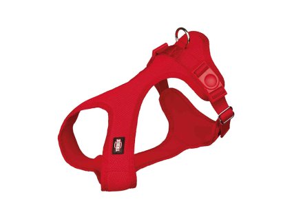 Postroj TRIXIE Soft vypolstrovaný červený (S-M) 2x35-60cm
