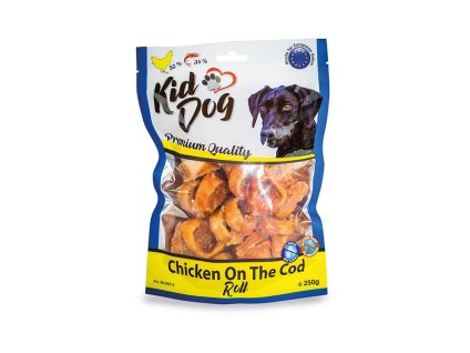 KIDDOG Premium kuřecí masíčko na tresčí rolce 250g