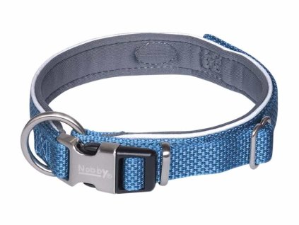 Obojek NOBBY Classic Preno Royal neoprenový modrý (S-M) 38-47cm