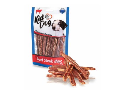 KIDDOG hovězí steak v proužku 80g