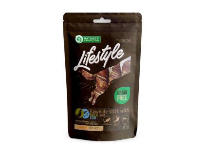 NATURE´S PROTECTION Dog Lifestyle Snack kachní a tresčí tyčinky 75g