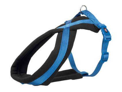 Postroj TRIXIE Premium podšitý královsky modrá (M-L) 2,5x50-90cm