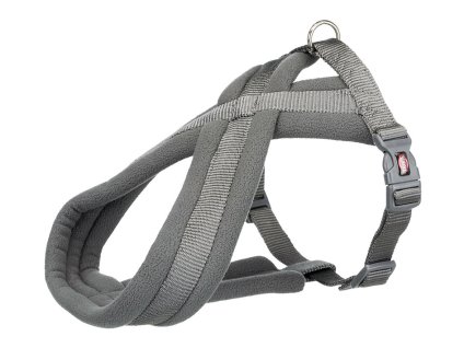 Postroj TRIXIE Premium podšitý grafit (S-M) 2x40-70cm