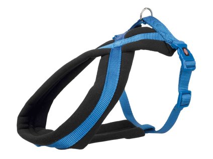 Postroj TRIXIE Premium podšitý královsky modrá (M) 2,5x45-80cm