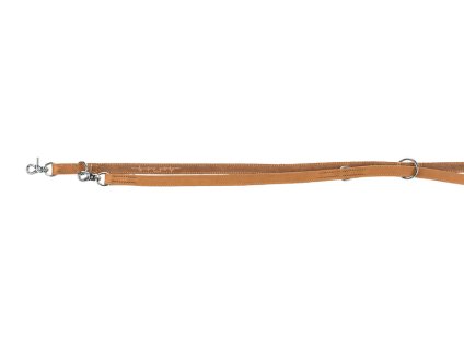 Vodítko TRIXIE Rustic Heartbeat kožené přepínací hnědé (L-XL) 2,5x200cm (DOPRODEJ)