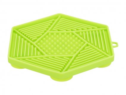 Lízací podložka TRIXIE Lick’n'Snack Hexagon s přísavkami zelená 17cm
