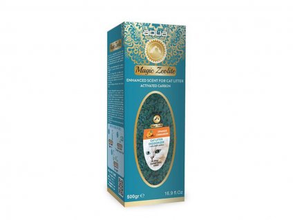 AQUA Magic Zeolite Orange & Cinnamon granulovaný deodorant pro kočičí WC 500g
