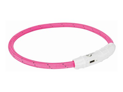 Svítící obojek TRIXIE nylonový růžový (L-XL) 65cm