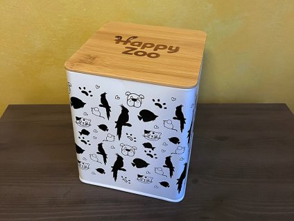 Dóza na pamlsky HAPPYZOO 14x14x16,5cm (DOPRODEJ)