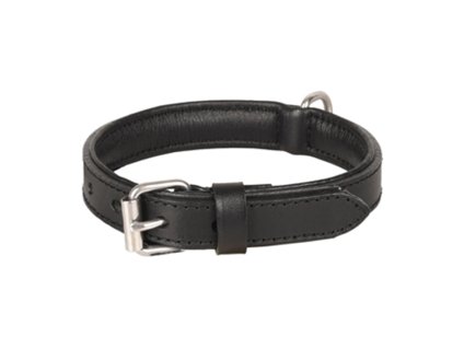 Obojek FLAMINGO Arizona kožený černý 2x26-32cm