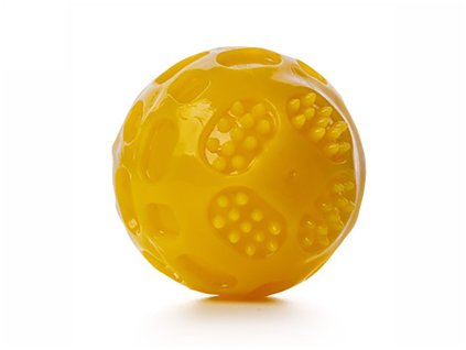 Hračka JK guma TPR - míč Strong žlutý 6cm