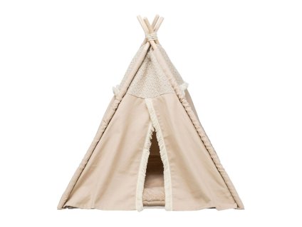 Iglú TRIXIE Boho teepee s polštářem béžové 55x65x55cm