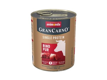 Konzerva GRAN CARNO Single Protein čisté hovězí 800g