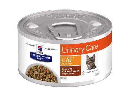 Konzerva HILLS Feline Stew C/D Multicare with Chicken & Vegetables 82g