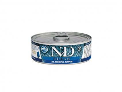 Konzerva N&D Cat Ocean Kitten Tuna & Cod & Shrimps & Pumpkin 70g
