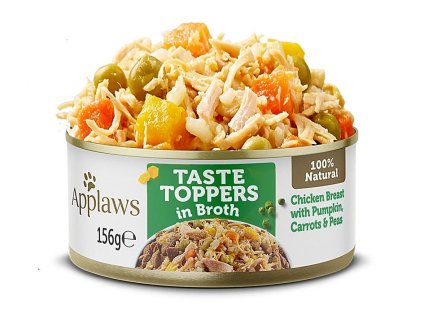 Konzerva APPLAWS Dog Taste Toppers Broth kuře se zeleninou 156g