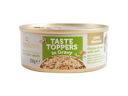 Konzerva APPLAWS Dog Taste Toppers Gravy kuře s jehněčím 156g