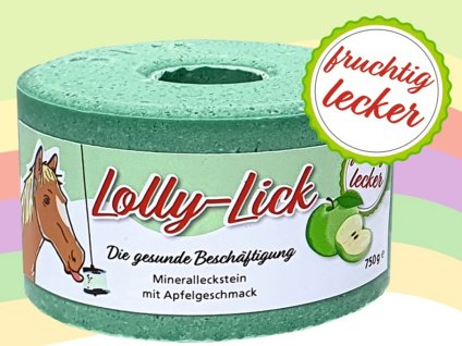 S.I.N. HELLAS Lolly-Lick zdravé lízátko pro koně příchuť jablko se skvělou chutí i vůní 750g