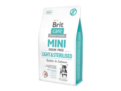 BRIT CARE Grain-Free Mini Light & Sterilised Rabbit & Salmon 2kg