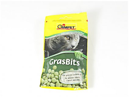 GIMCAT GrasBits -  tablety s kočičí trávou 40g