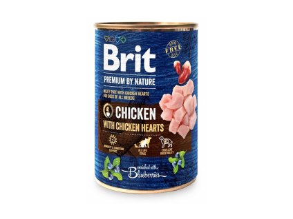 Konzerva BRIT Premium by Nature Chicken & Hearts 400g