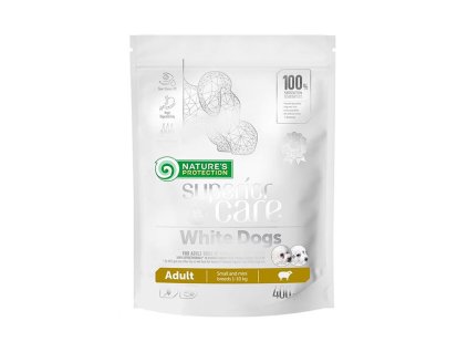 NATURE´S PROTECTION Dog Superior Care White Dogs Adult Small Breeds Grain Free Lamb 400g