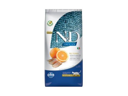 N&D Grain Free Ocean Cat Adult Neutered Herring & Orange 300g