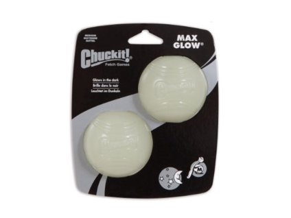 Míček CHUCKIT! Max Glow (M) 6,5cm (2ks)