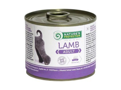 Konzerva NATURE´S PROTECTION Dog Adult jehně 200g
