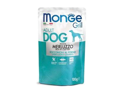 Kapsička MONGE Dog Grill Adult treska 100g