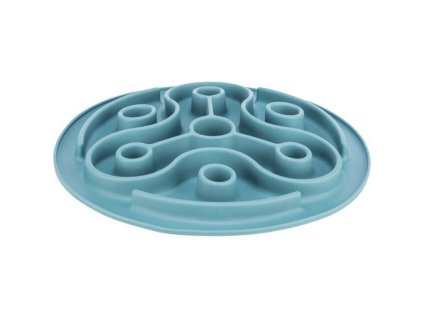 Talíř silikonový TRIXIE Slow Feed Triangl k pomalému krmení modrý 28cm (DOPRODEJ)