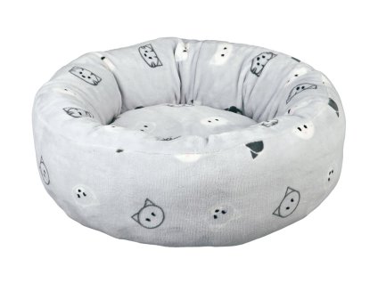 Pelech TRIXIE Mimi plyšový s motivem kočičí hlavy světle šedý 50cm