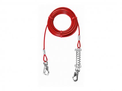 Uvazovací lano TRIXIE s pružinou červené 8m (do 50kg)