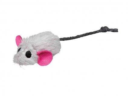 Hračka pro kočky TRIXIE - plyšová myška s pevným středem a catnipem 5cm (6ks)