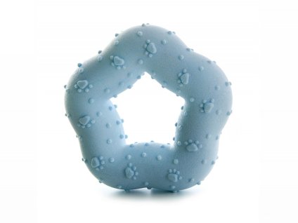 Hračka JK guma TPR - Light hvězda modrá 7,5cm