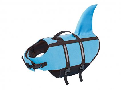 Plovací vesta pro psy NOBBY Žralok modrá (XS) 25cm