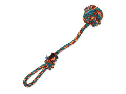 Hračka DOG FANTASY bavlna - přetahovadlo barevné házecí 35cm